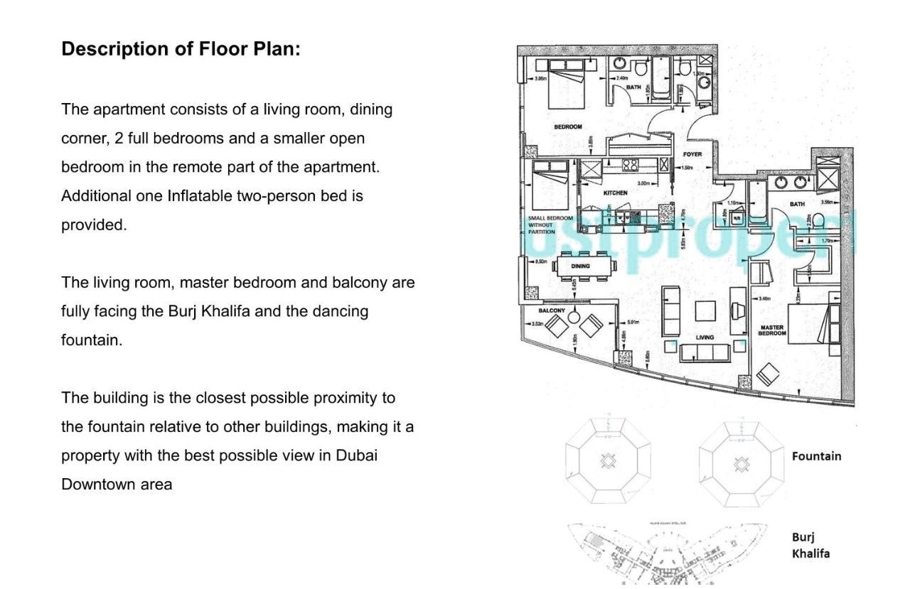 Elite Royal Apartment - Full Burj Khalifa & Fountain View - Brilliant - 2 Bedrooms & 1 Open Bedroom Without Partition Dubai Buitenkant foto